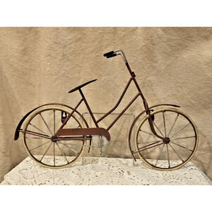 Vintage Style Bicycle Wrought Iron Wall Art Red 21” x 12.5”